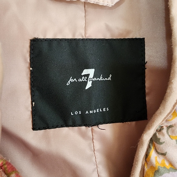 7 For All Mankind Pink and Gold Quilted Puffer Jacket - Picture 2 of 4